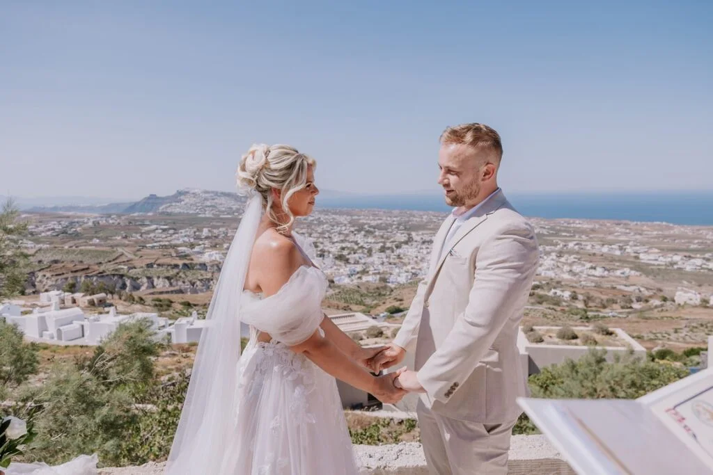 Amy & Shane wedding at Madame Sousou Restaurant, Santorini