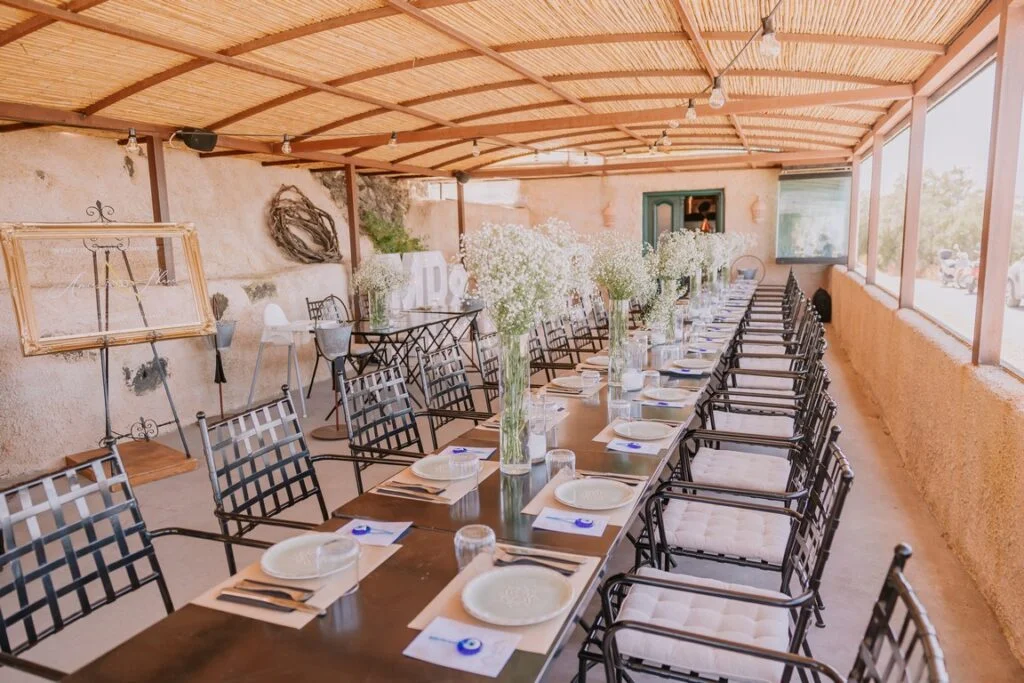 Amy & Shane wedding at Madame Sousou Restaurant, Santorini