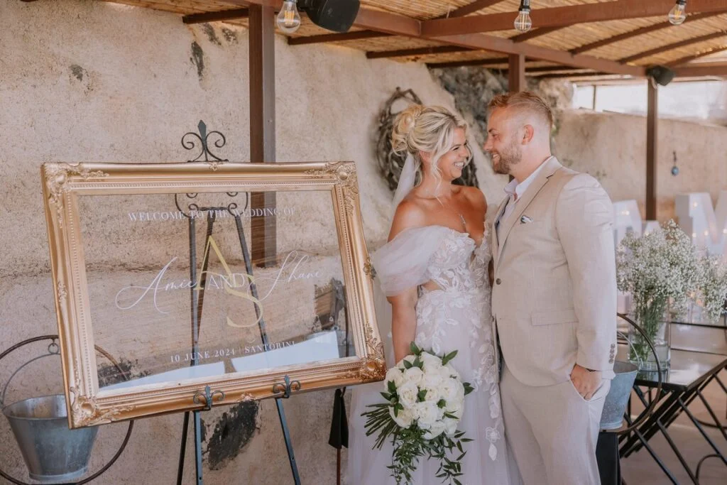 Amy & Shane wedding at Madame Sousou Restaurant, Santorini