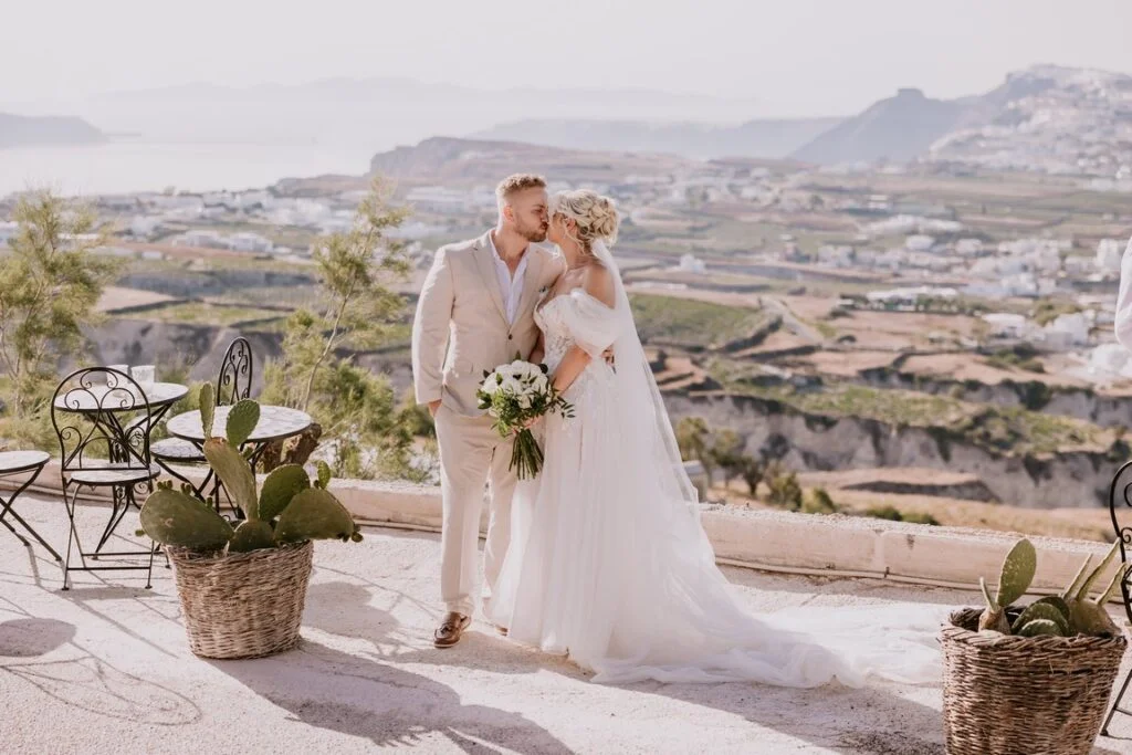 Amy & Shane wedding at Madame Sousou Restaurant, Santorini