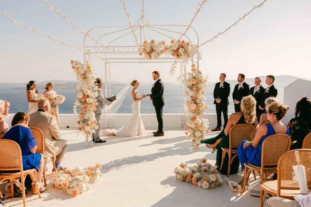 Briana & Benjamin wedding at Dimond Rock Venue, Santorini