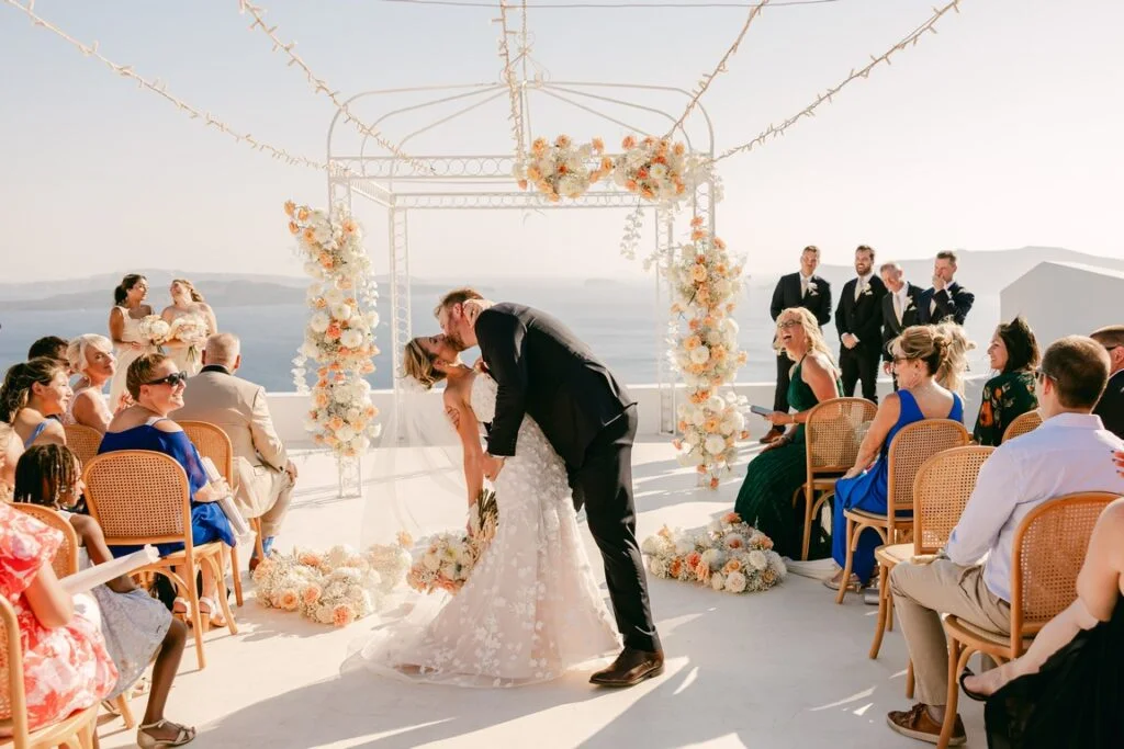 Briana & Benjamin wedding at Dimond Rock Venue, Santorini