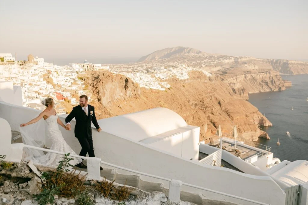 Briana & Benjamin wedding at Dimond Rock Venue, Santorini