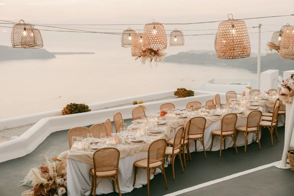 Alessandra e Francesco wedding at Andromeda & 5 Senses Restaurant, Santorini