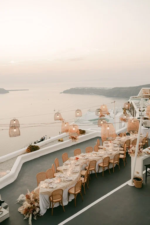 Alessandra e Francesco wedding at Andromeda & 5 Senses Restaurant, Santorini
