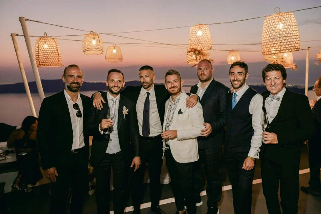 Alessandra e Francesco wedding at Andromeda & 5 Senses Restaurant, Santorini