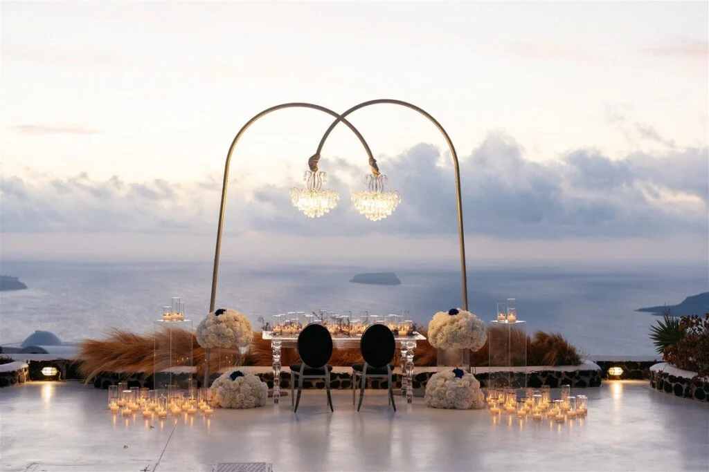 Jessica & Chris wedding at Sunset Hills Venue, Santorini