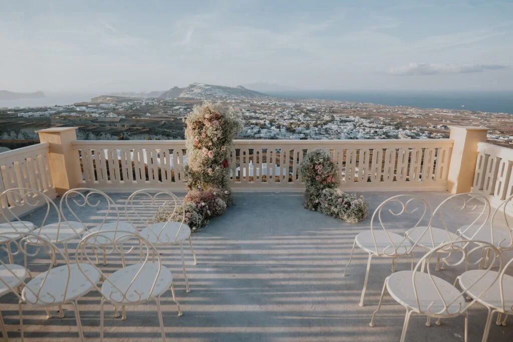 The wedding styling workshop wedding at Madame Sousou Restaurant, Santorini