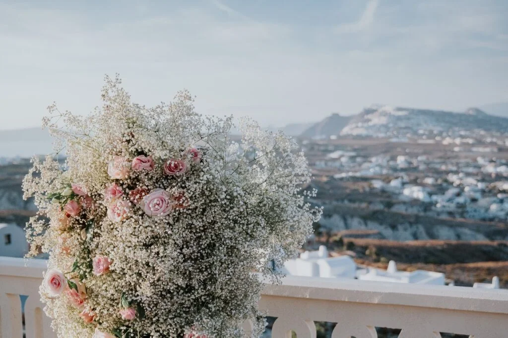 The wedding styling workshop wedding at Madame Sousou Restaurant, Santorini