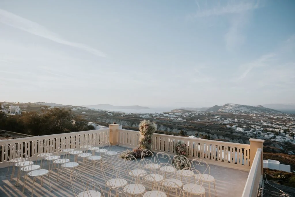 The wedding styling workshop wedding at Madame Sousou Restaurant, Santorini