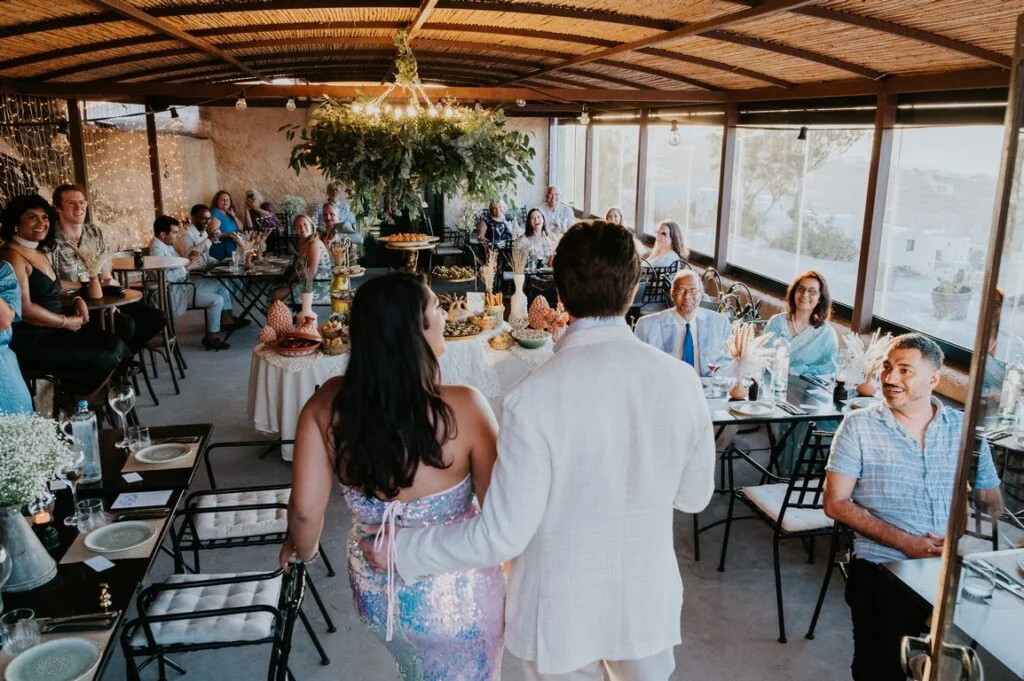 Shayela & Francis wedding at Madame Sousou Restaurant, Santorini