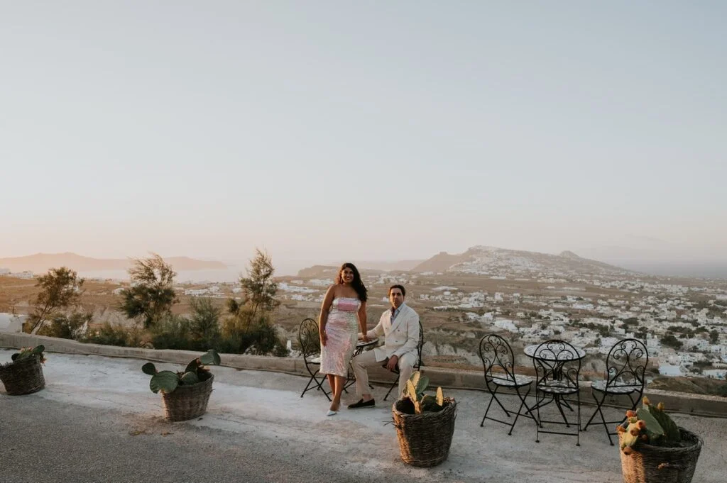 Shayela & Francis wedding at Madame Sousou Restaurant, Santorini