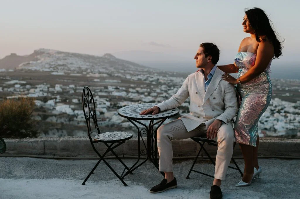 Shayela & Francis wedding at Madame Sousou Restaurant, Santorini