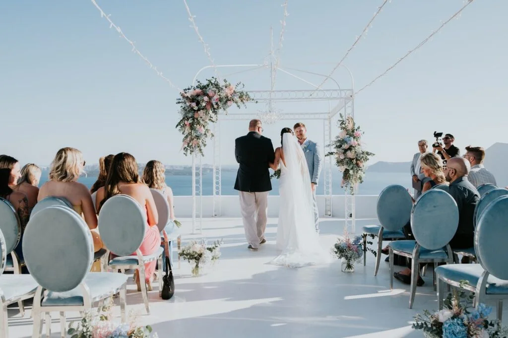 Kailey & Brett wedding at Diamond Rock Venue, Santorini
