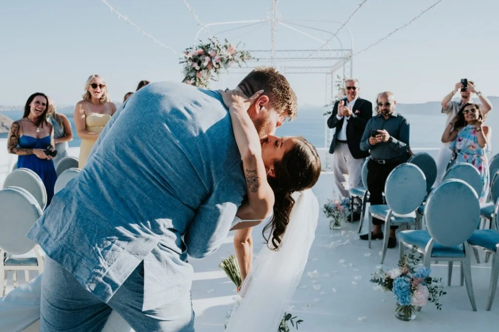 Kailey & Brett wedding at Diamond Rock Venue, Santorini