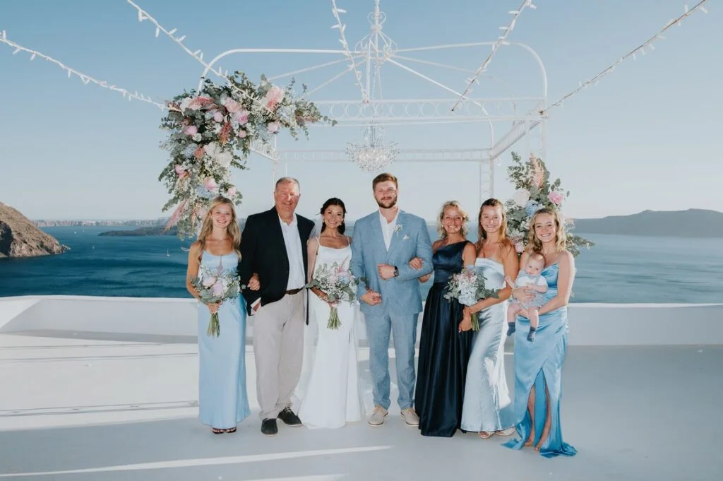 Kailey & Brett wedding at Diamond Rock Venue, Santorini
