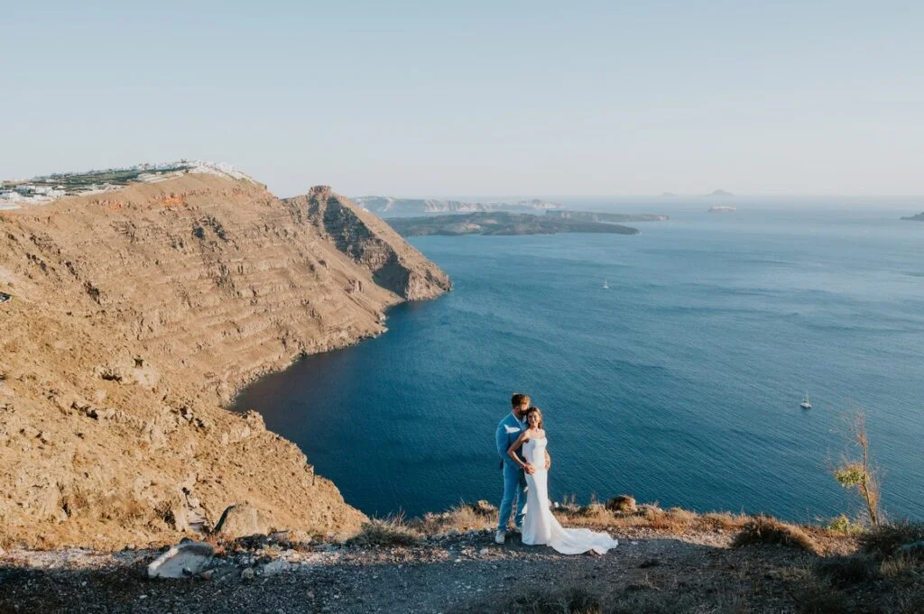 Kailey & Brett wedding at Diamond Rock Venue, Santorini