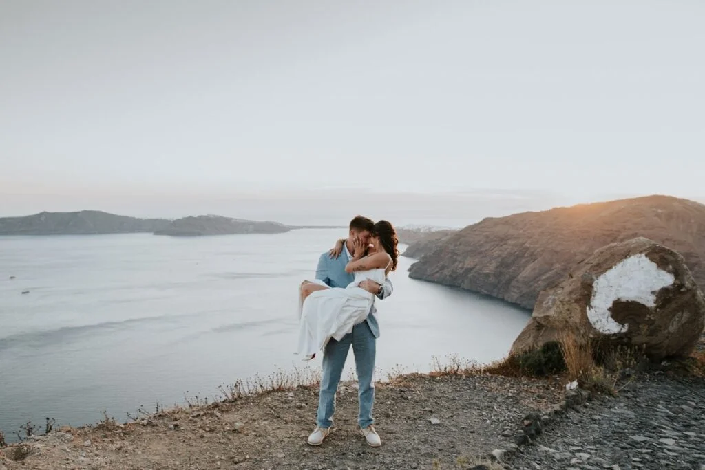 Kailey & Brett wedding at Diamond Rock Venue, Santorini