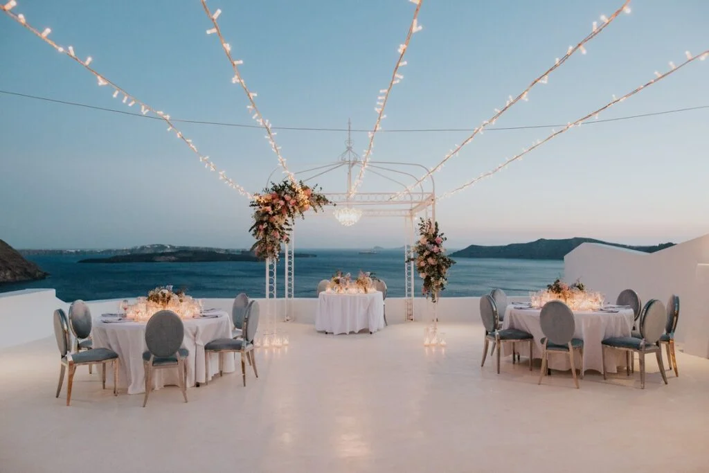 Kailey & Brett wedding at Diamond Rock Venue, Santorini