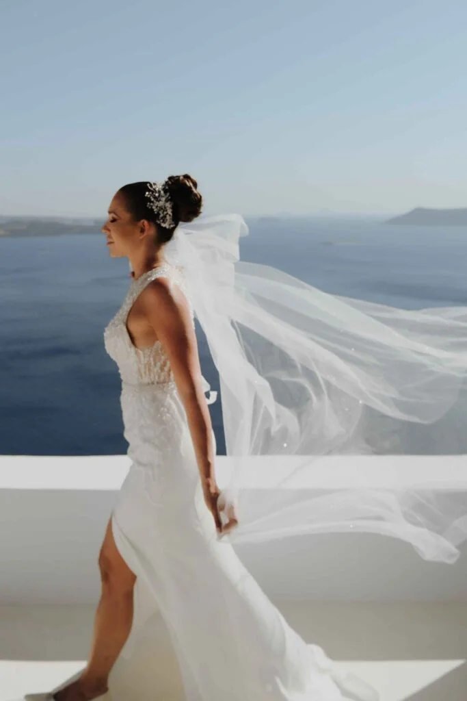 Janni & Sebastian wedding at Diamond Rock Venue, Santorini