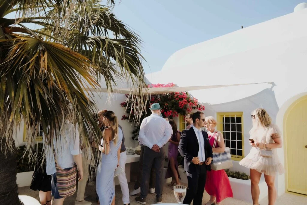 Janni & Sebastian wedding at Diamond Rock Venue, Santorini