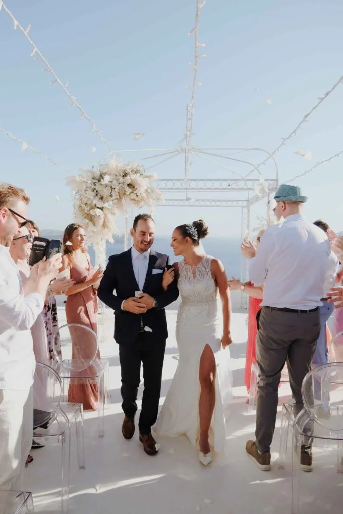 Janni & Sebastian wedding at Diamond Rock Venue, Santorini