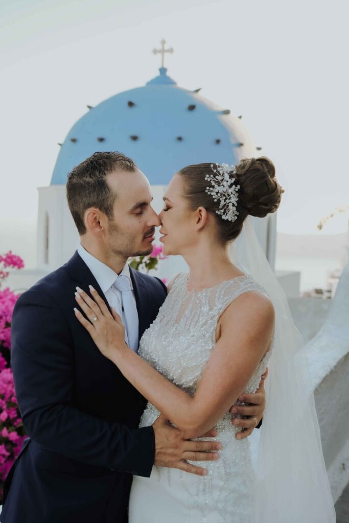 Janni & Sebastian wedding at Diamond Rock Venue, Santorini