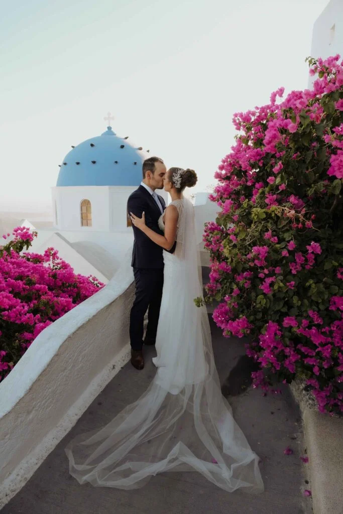 Janni & Sebastian wedding at Diamond Rock Venue, Santorini