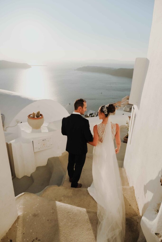 Janni & Sebastian wedding at Diamond Rock Venue, Santorini
