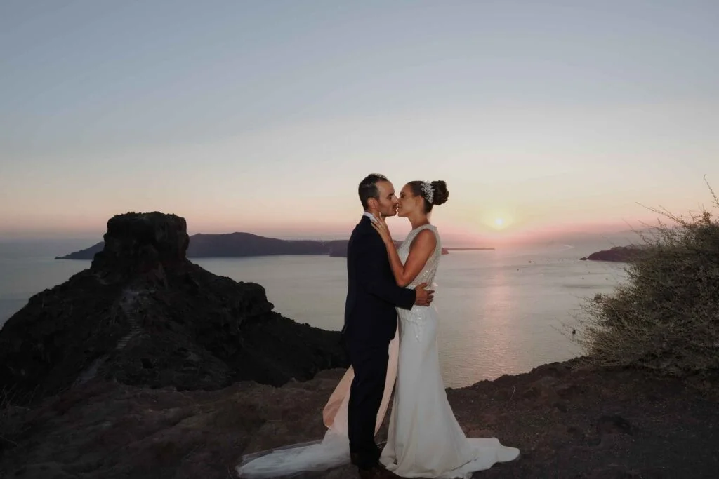 Janni & Sebastian wedding at Diamond Rock Venue, Santorini