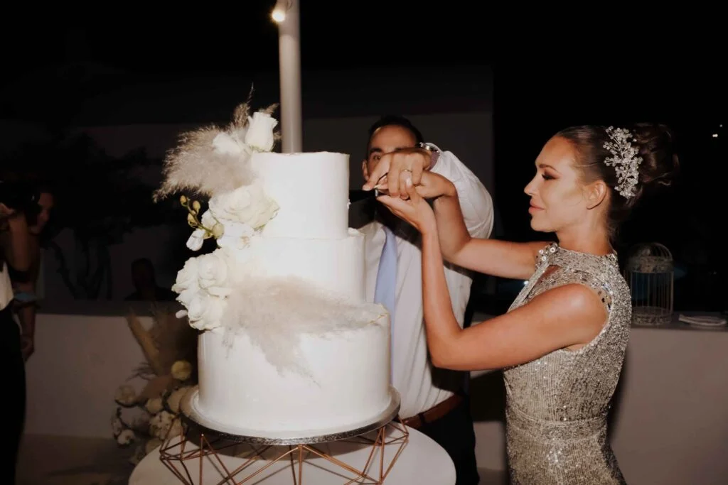 Janni & Sebastian wedding at Diamond Rock Venue, Santorini