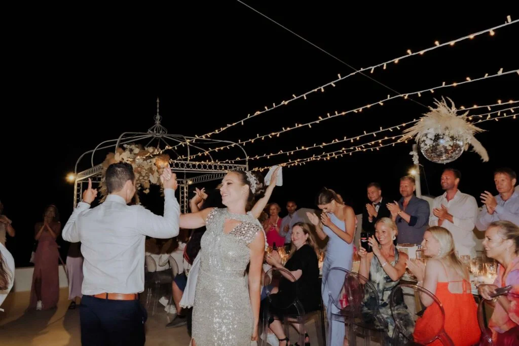 Janni & Sebastian wedding at Diamond Rock Venue, Santorini