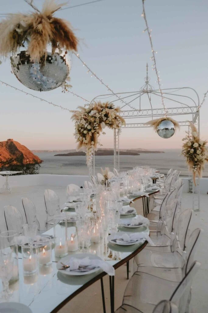 Janni & Sebastian wedding at Diamond Rock Venue, Santorini