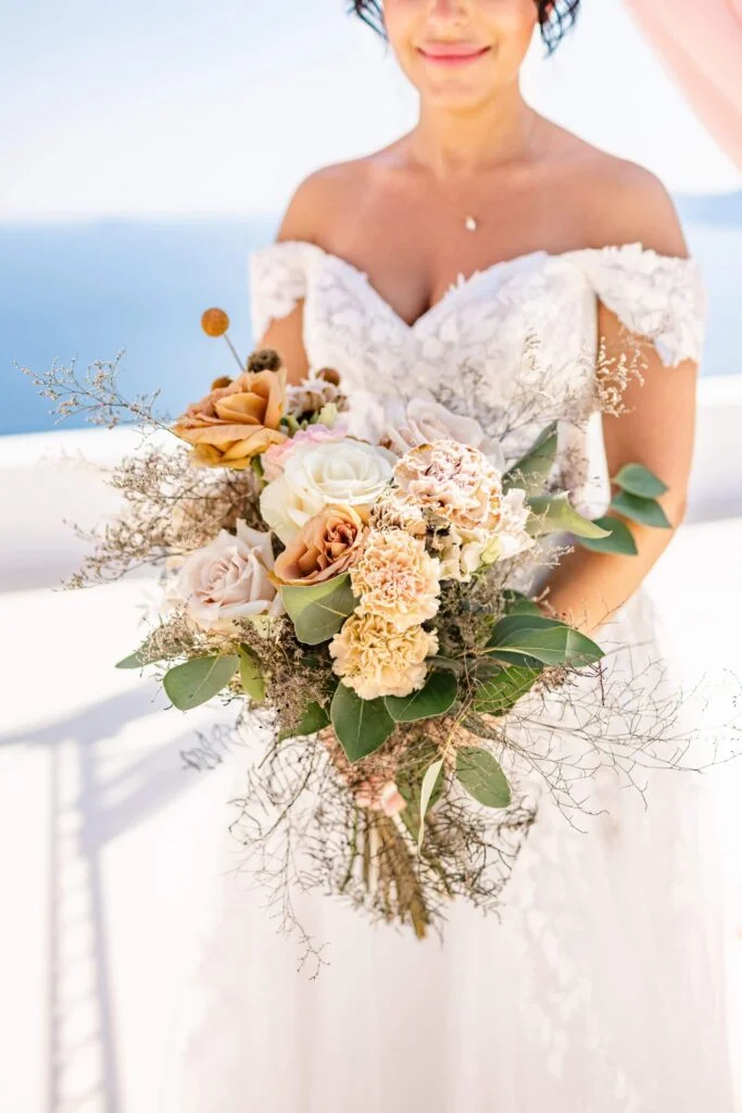 Antigon & Ehsan wedding at Diamond Rock Venue, Santorini