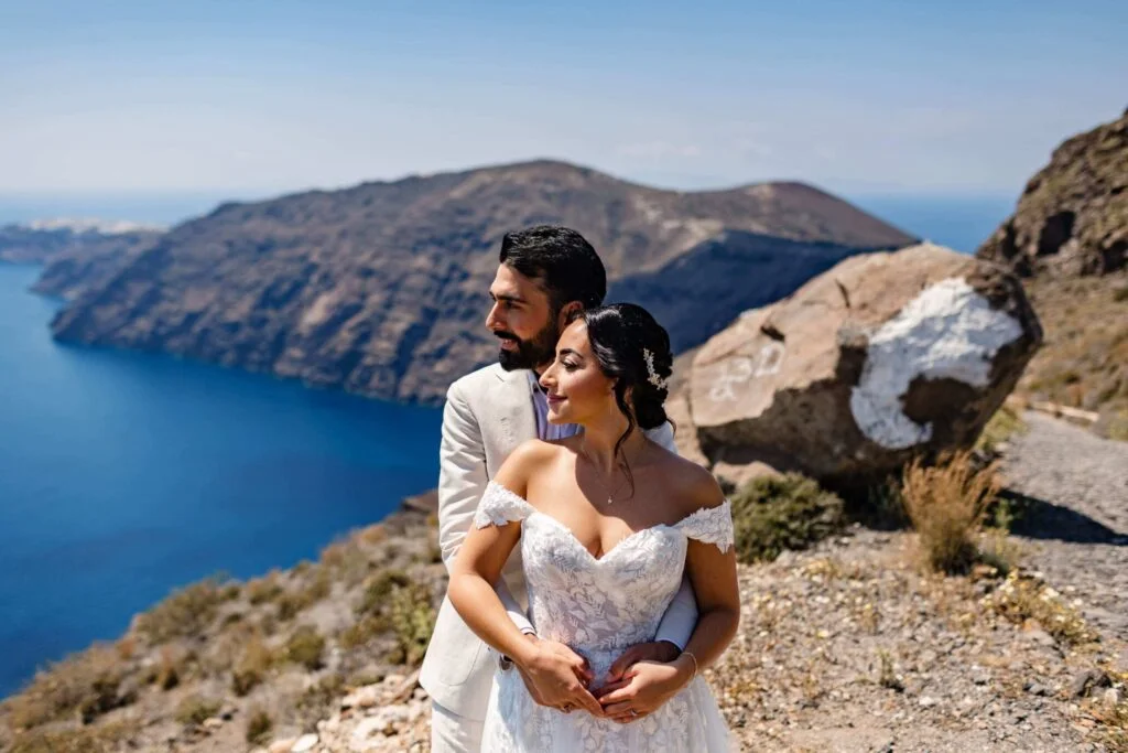 Antigon & Ehsan wedding at Diamond Rock Venue, Santorini