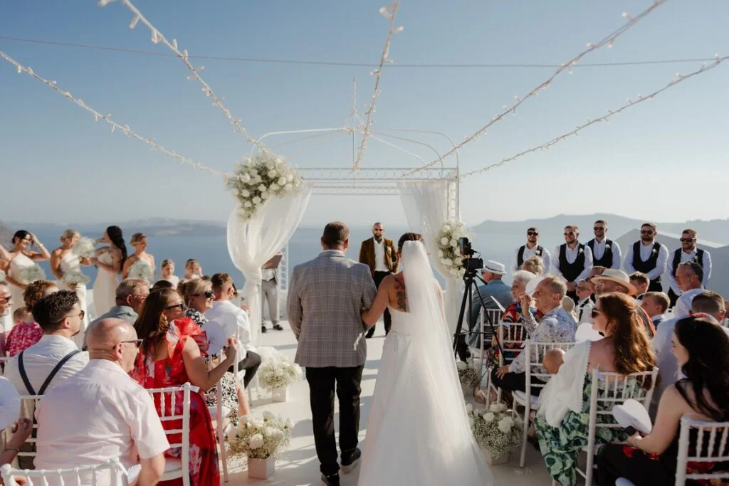Natasha & Will wedding at Dimond Rock Venue, Santorini