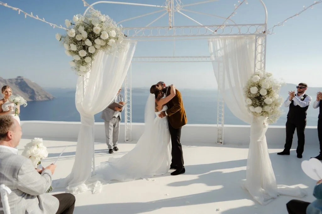 Natasha & Will wedding at Dimond Rock Venue, Santorini