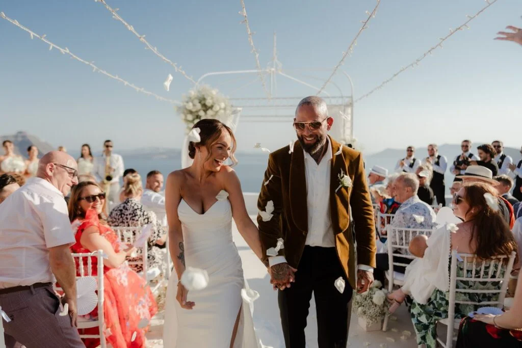 Natasha & Will wedding at Dimond Rock Venue, Santorini