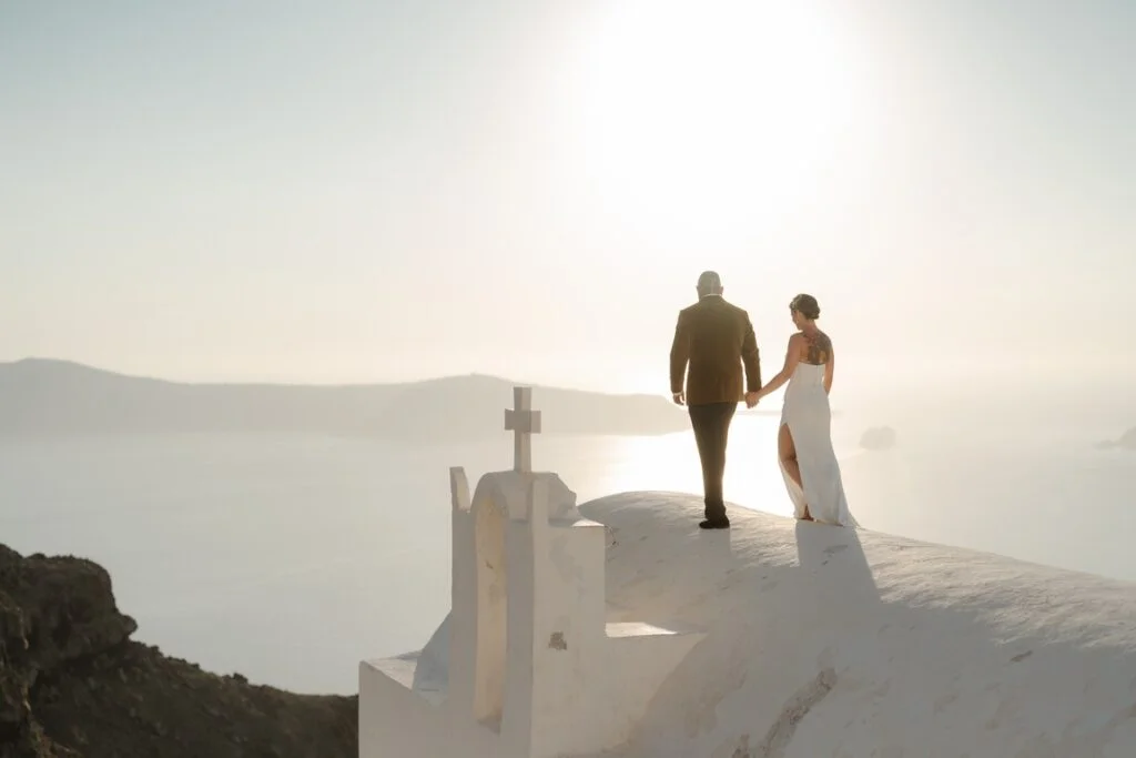 Natasha & Will wedding at Dimond Rock Venue, Santorini
