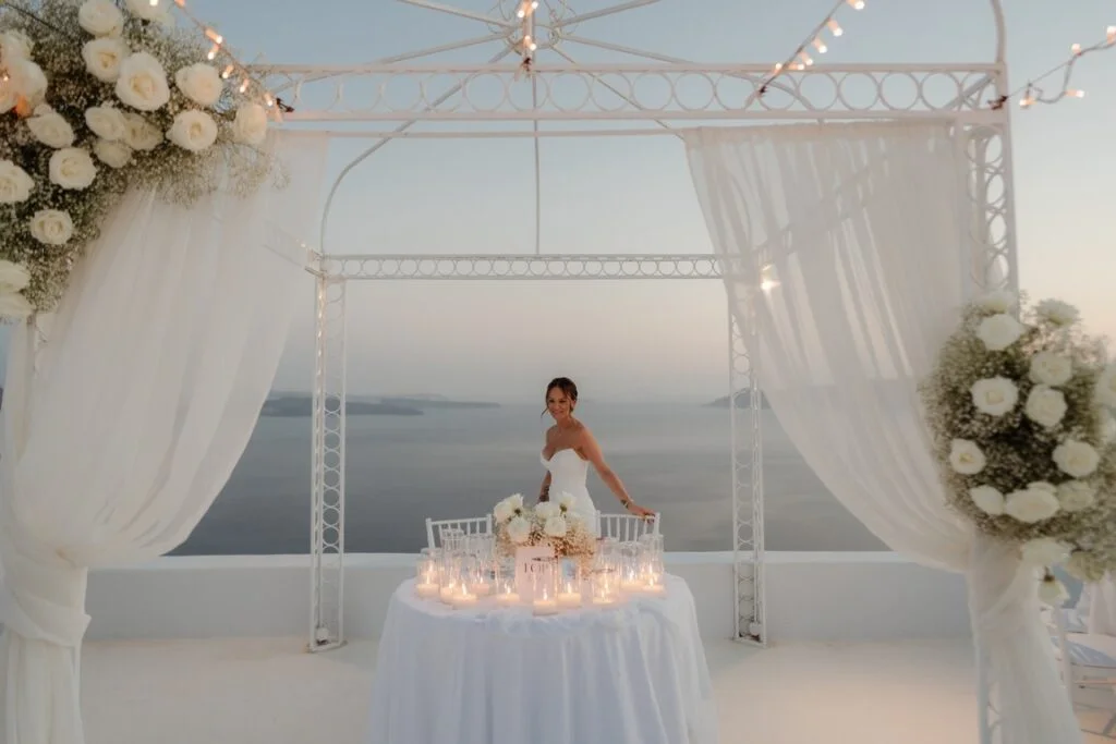 Natasha & Will wedding at Dimond Rock Venue, Santorini