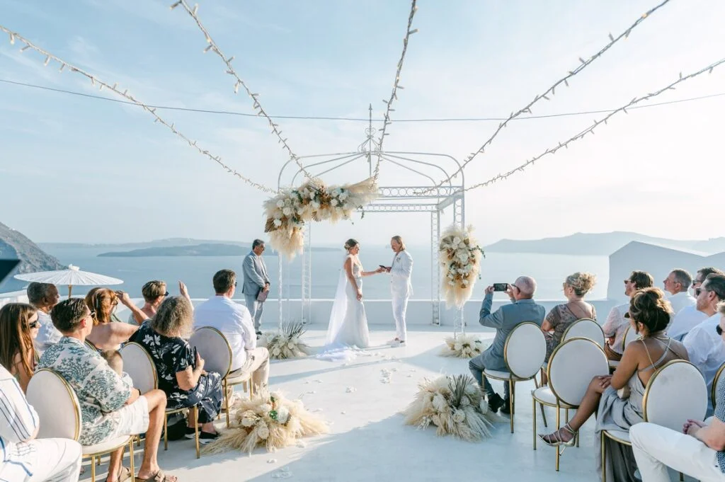 Jena & Cale wedding at Diamond Rock Venue, Santorini