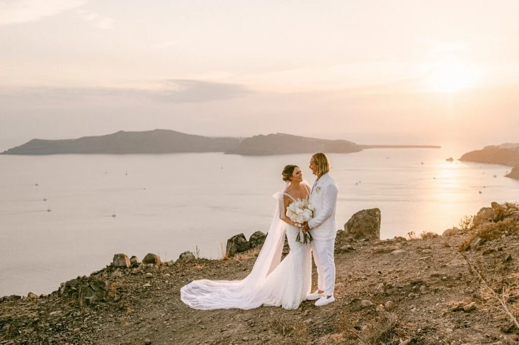 Jena & Cale wedding at Diamond Rock Venue, Santorini
