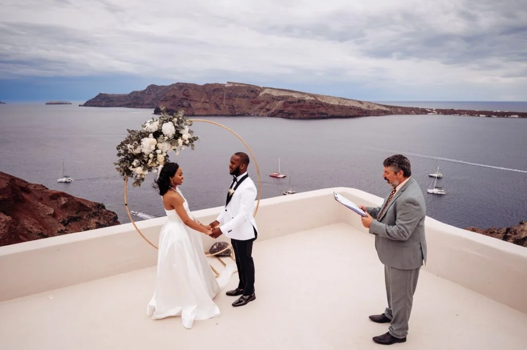 Mary & Joshua wedding at Love Cave Venue, Santorini