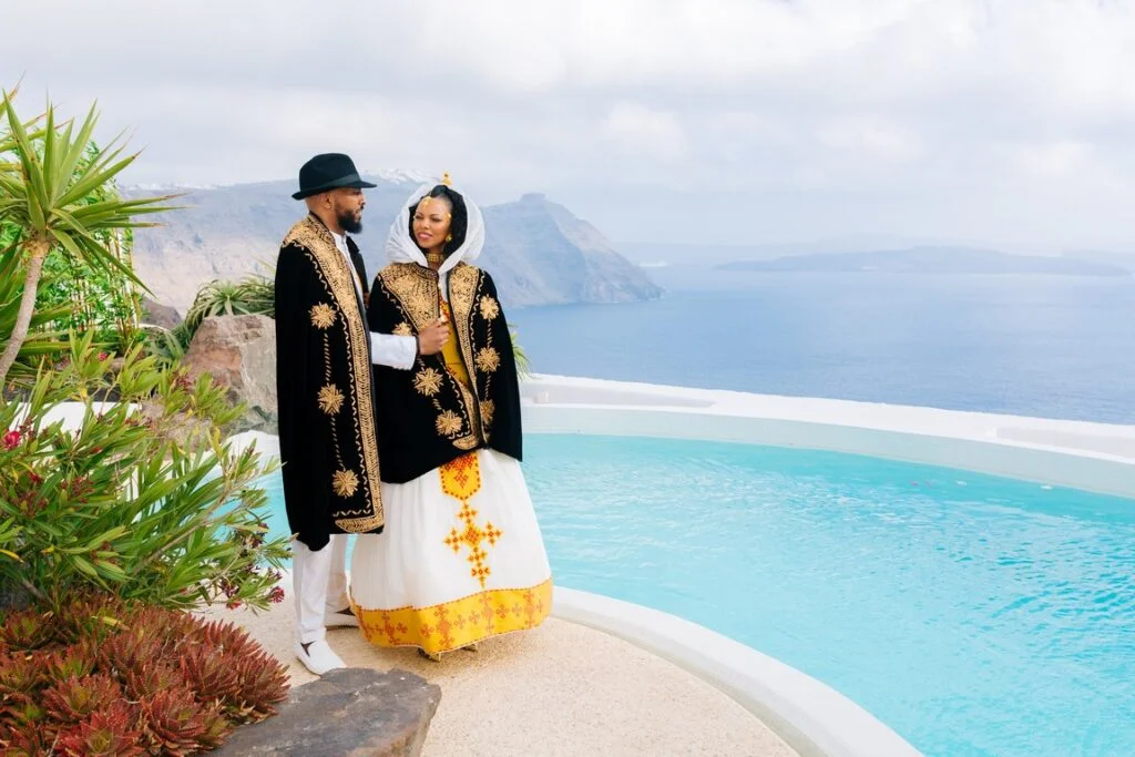 Zizi & Yonas wedding at Private Villa, Santorini