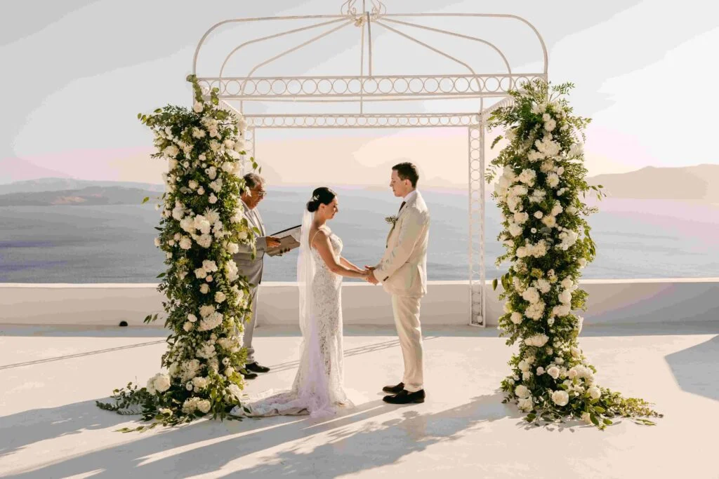 Sara & Luca wedding at Diamond Rock Venue, Santorini