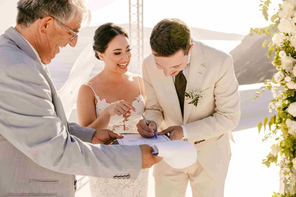 Sara & Luca wedding at Diamond Rock Venue, Santorini