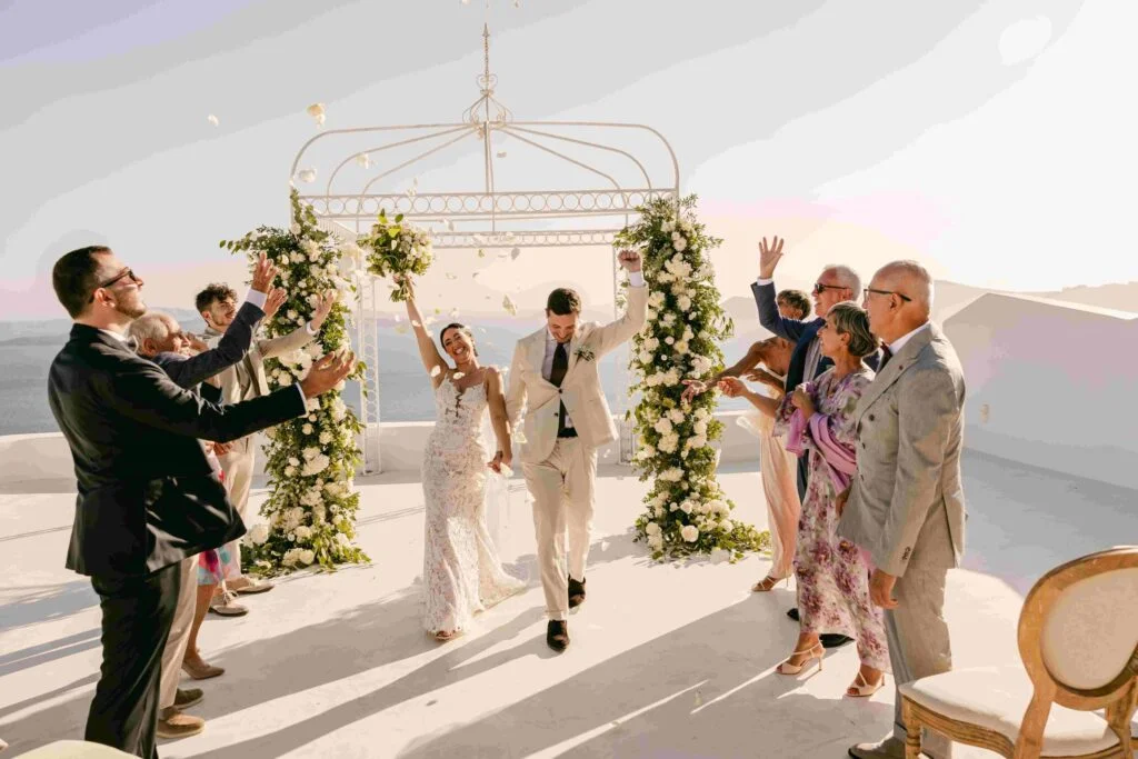 Sara & Luca wedding at Diamond Rock Venue, Santorini