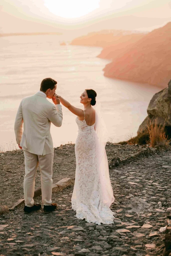 Sara & Luca wedding at Diamond Rock Venue, Santorini