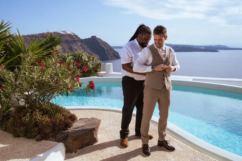 Jerry & Jay wedding at Diamond Rock Venue, Santorini