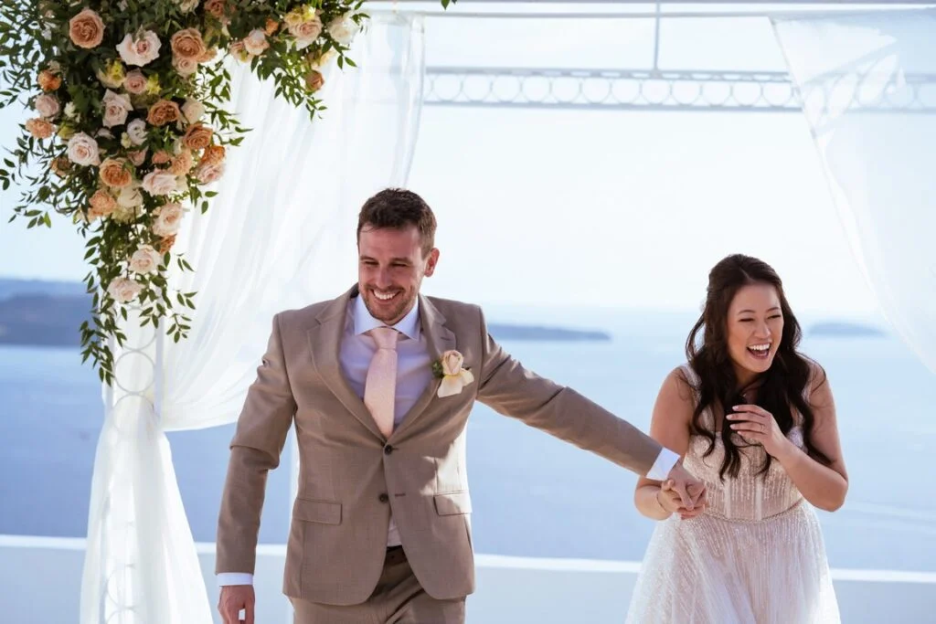 Jerry & Jay wedding at Diamond Rock Venue, Santorini